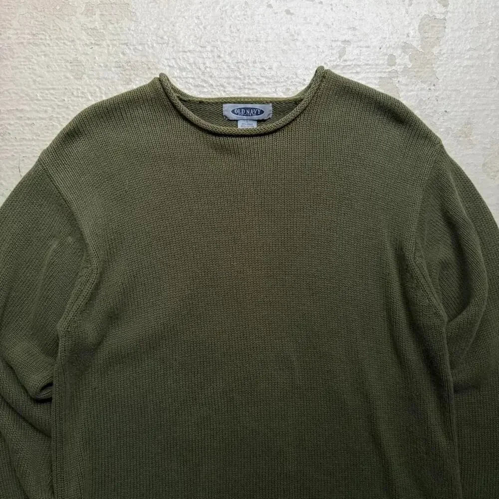 Vintage Old Navy Men's L Knit Sweater Green